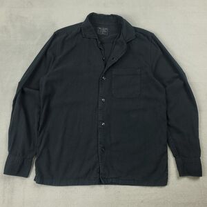 Abercrombie Fitch Button Up Shirt Mens Small Long Sleeve Camp Black Twil…